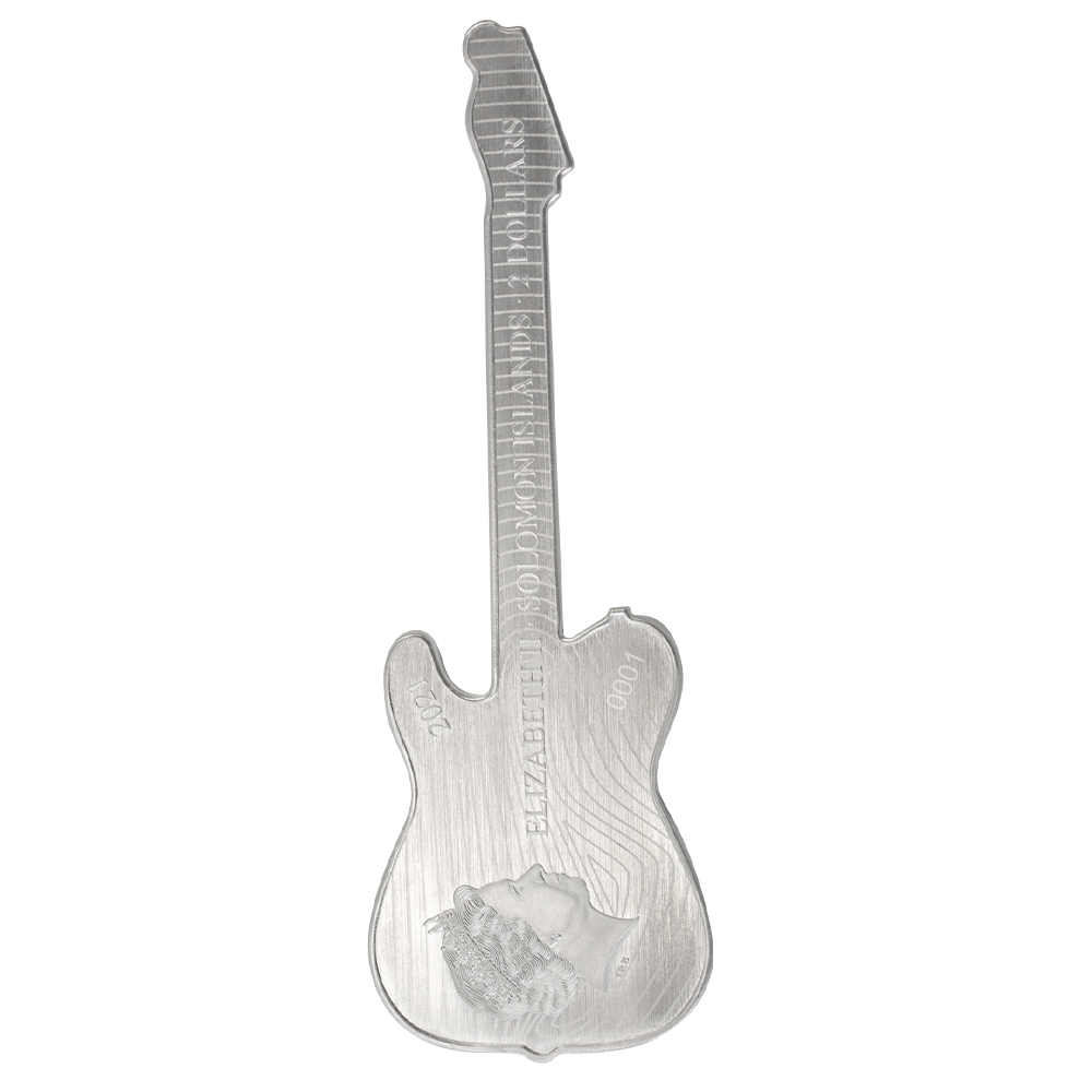 Fender® 75th Anniversary: Telecaster® 1oz Pure Silver Shaped Coin