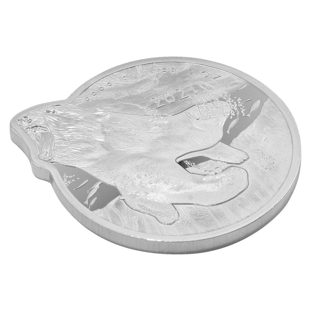 ◆ Milky Bear 2025 $5 The Majestic Polar Bears - Pure Silver Coin