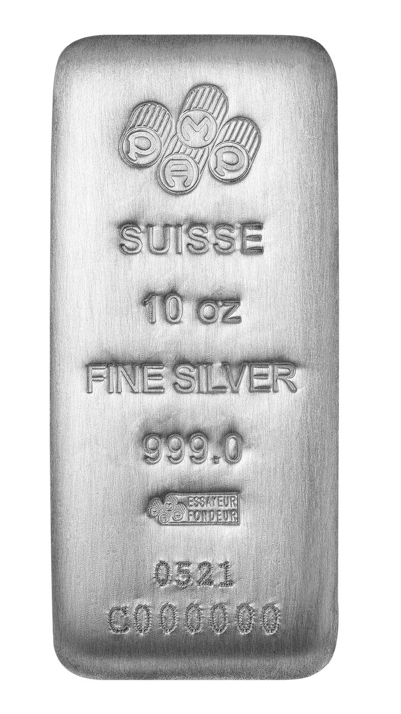 シルバーバー 10oz Silver Cast Bar - 10 oz | PAMP