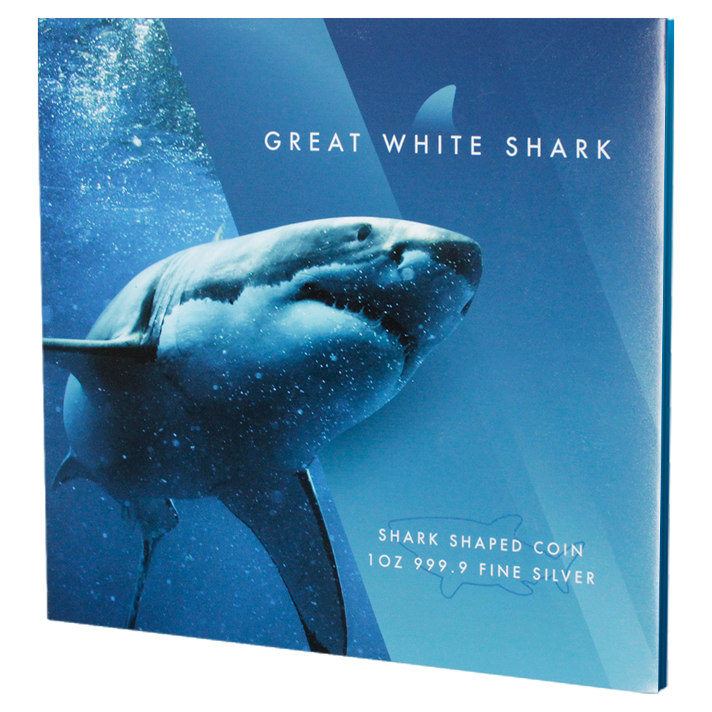 Hunters of the Deep - 1oz Pure Silver Great White Shark Coin | PAMP