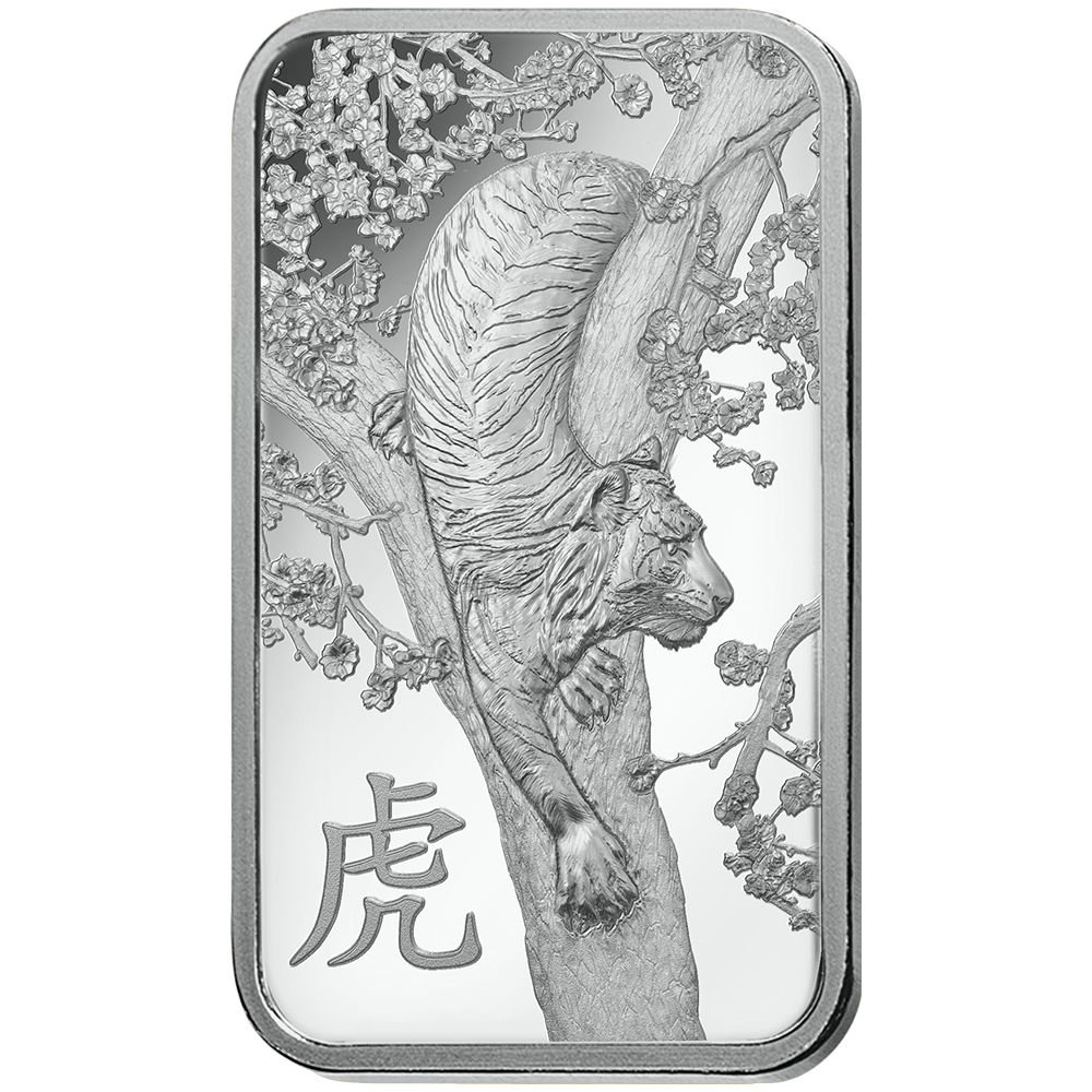 Lunar Tiger Silver Minted Bar - 1oz | PAMP