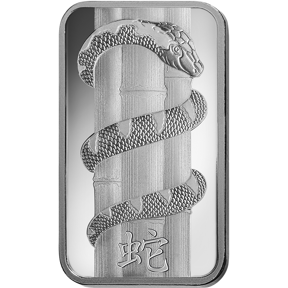Lunar Snake Silver Minted Bar - 1oz | PAMP