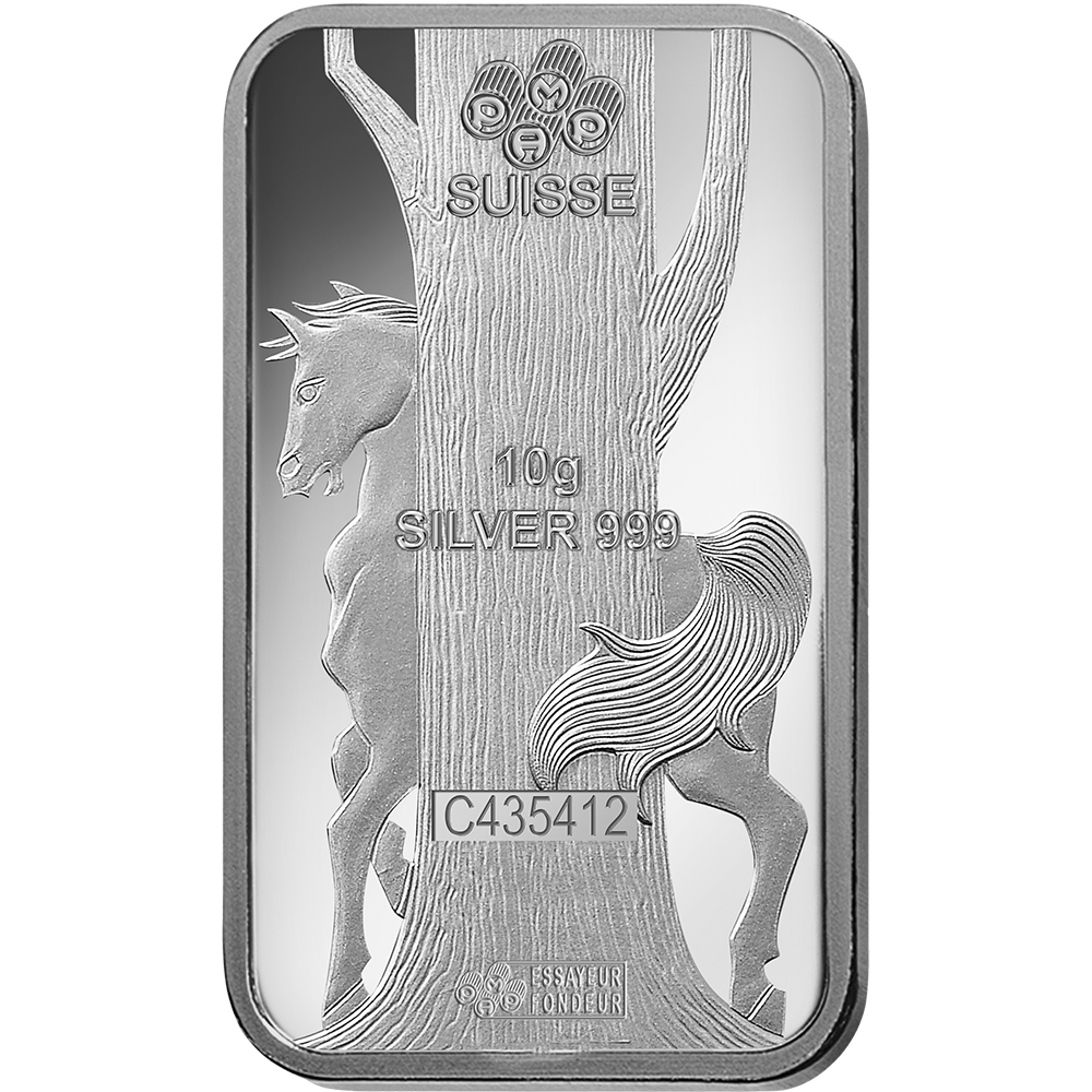Lunar Horse Silver Minted Bar - 10g | PAMP