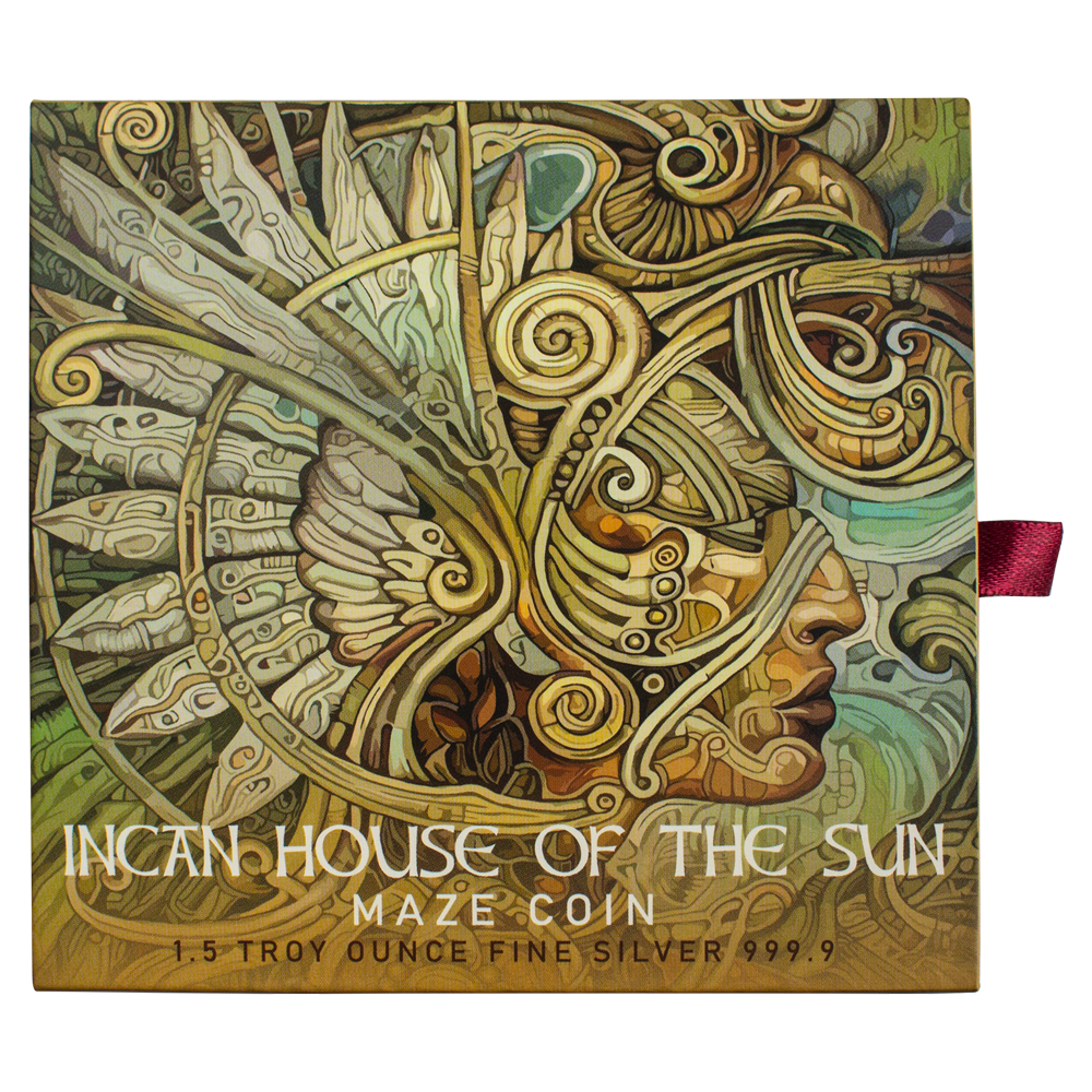 1.5oz Silver Incan House of the Sun Maze Coin | PAMP