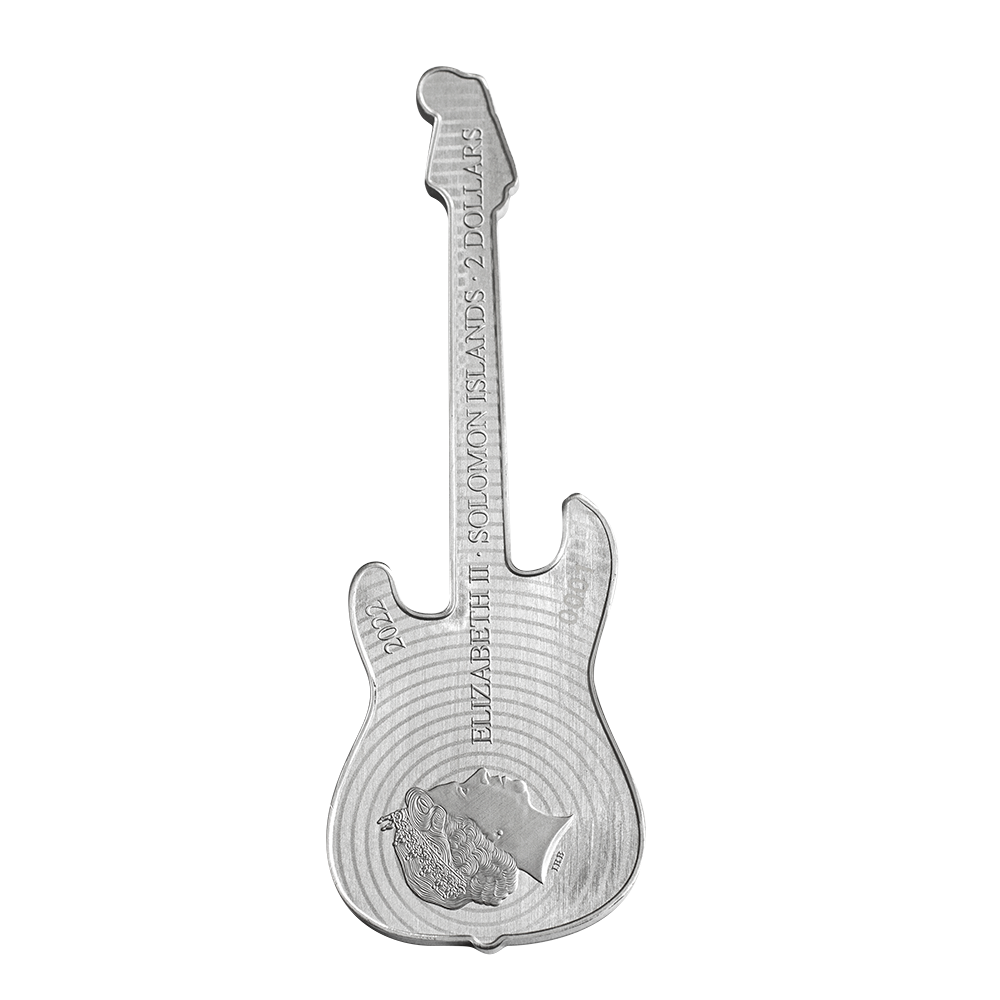 1oz Silver Coin - Fender® Stratocaster® Guitar in Fiesta Red | PAMP