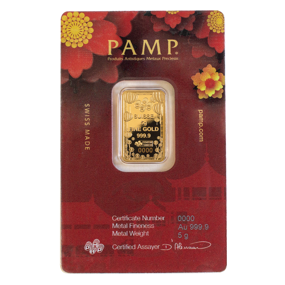Good Luck 5g Pure Gold Bar | PAMP