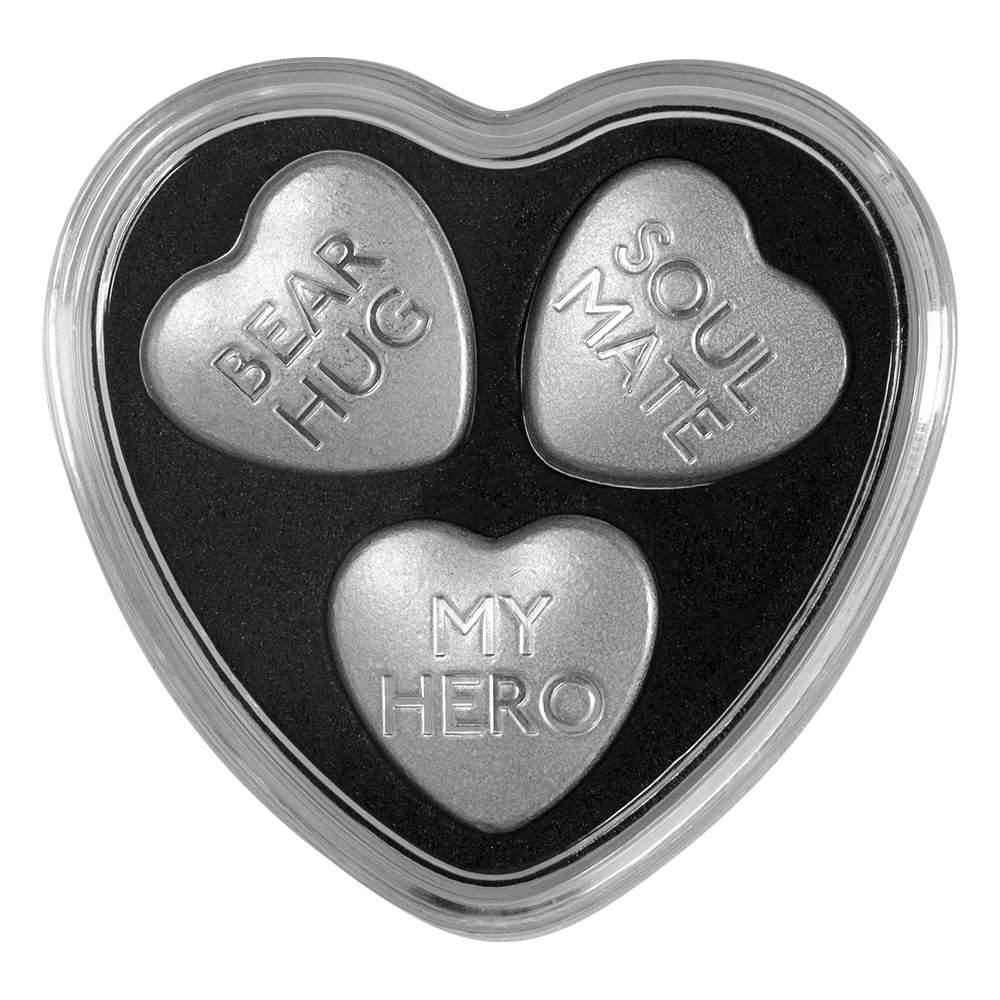 2023 Sweethearts® Pure Silver Hearts Set | PAMP