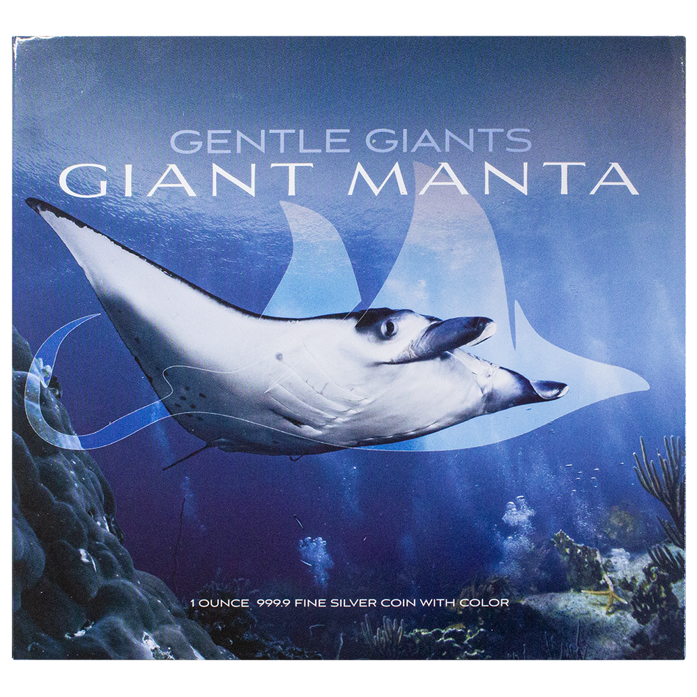 Gentle Giants - 1oz Silver Giant Manta Coin | PAMP