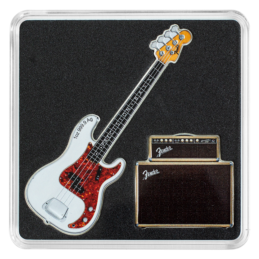 Fender® 2x1oz Dynamic Duo Coin Set - Precision Bass® Guitar