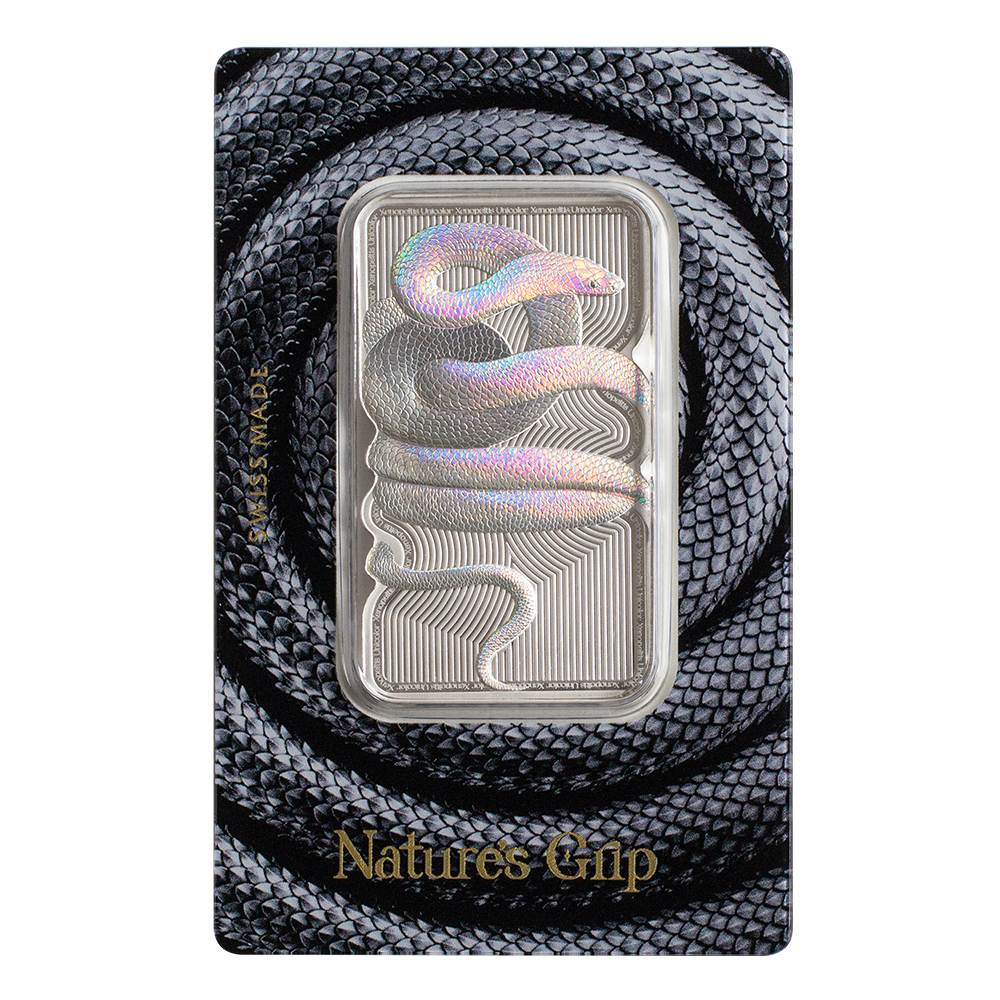 Nature's Grip - Sunbeam Snake 1oz Silver Legal Tender Bar | PAMP