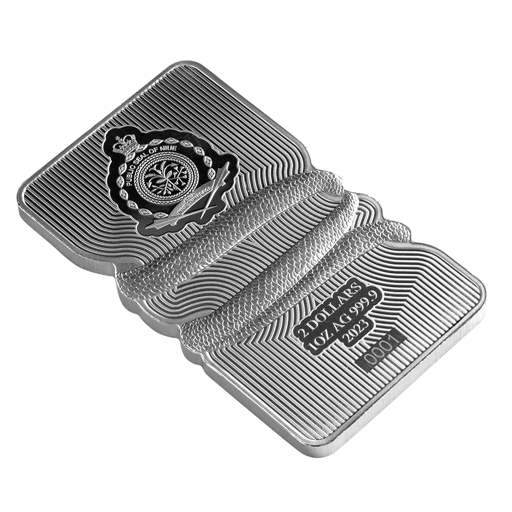 Nature's Grip - Sunbeam Snake 1oz Silver Legal Tender Bar | PAMP