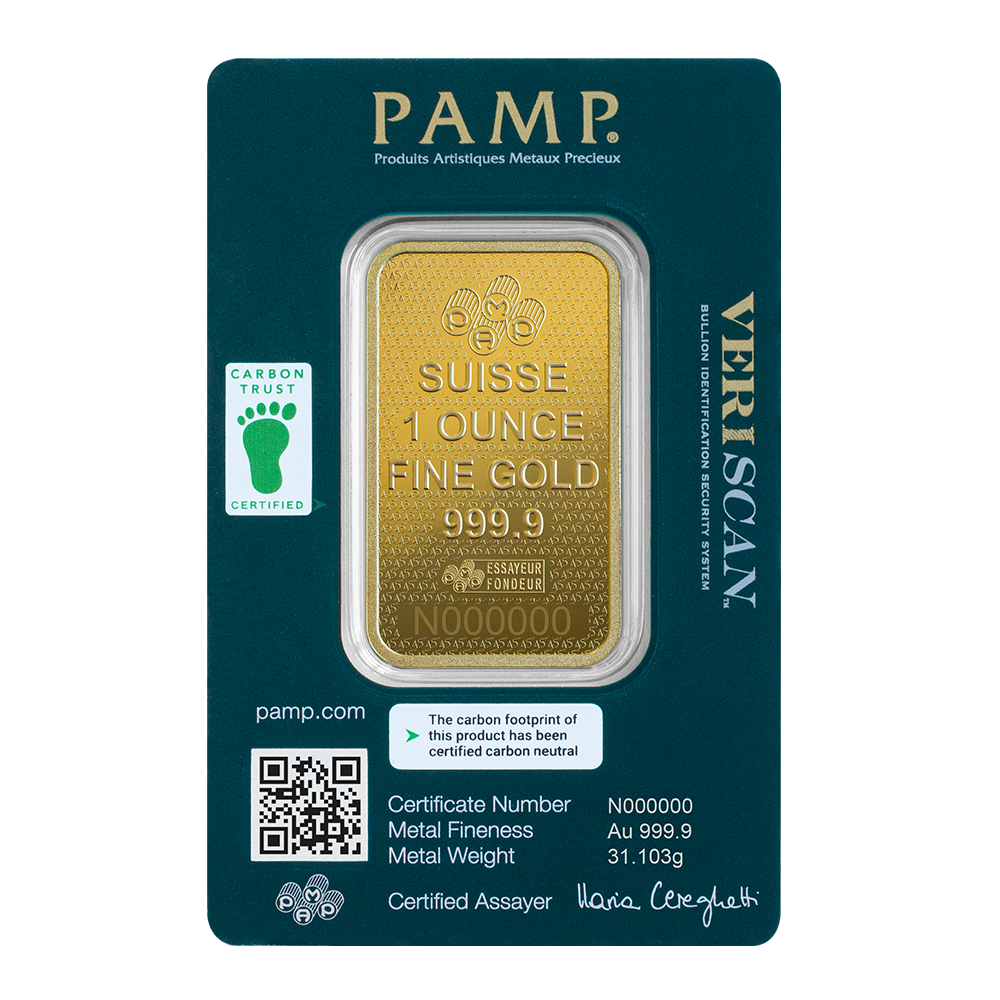 Lady Fortuna™ 45th Anniversary 1oz Gold Bar | PAMP