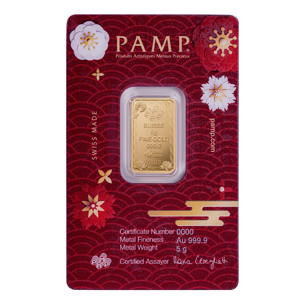 Good Luck - Koi Fish 5g Pure Gold Bar | PAMP