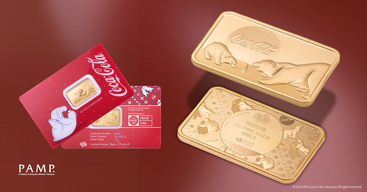 5g Pure Gold Coca-Cola© Holiday Polar Bears | PAMP