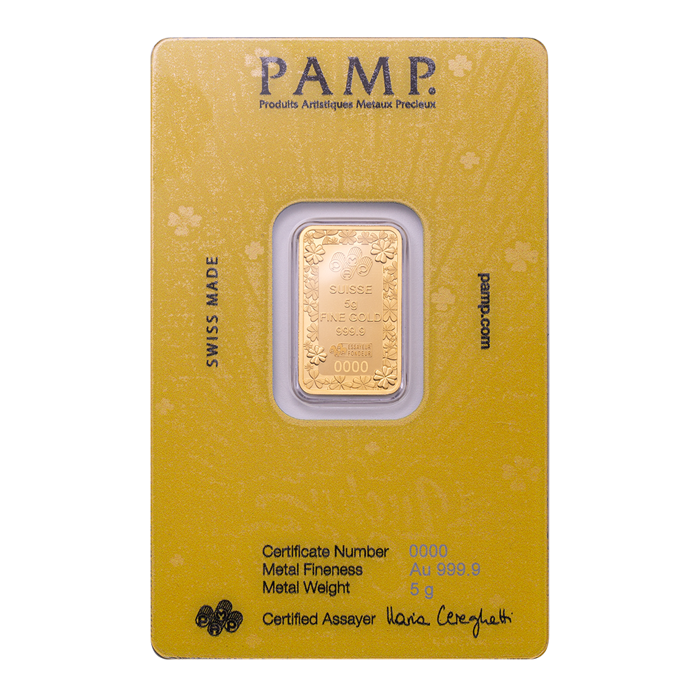Lucky Pig 5g Pure Gold Bar | PAMP