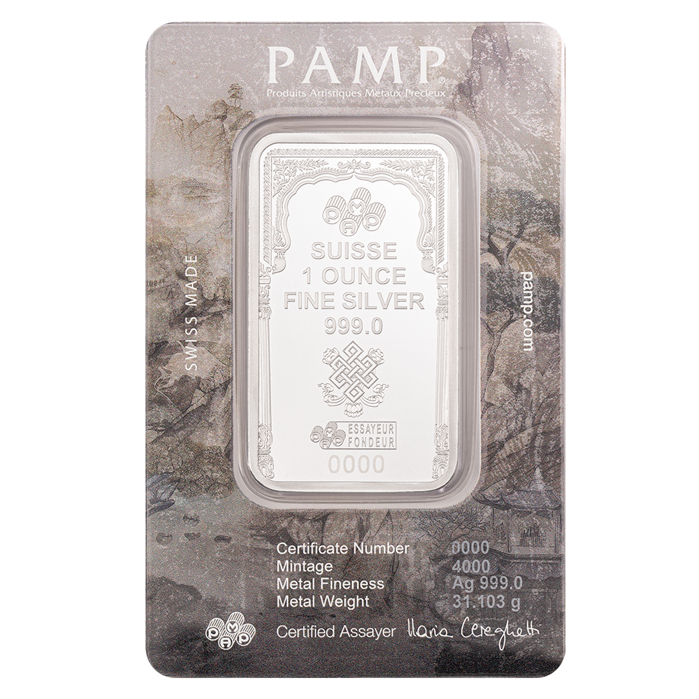 1oz Pure Silver Bar - The Buddha | PAMP