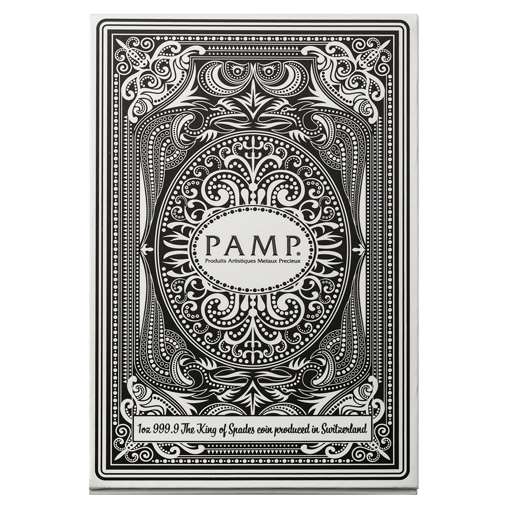 1oz Pure Silver Shaped Coin - Royal Flush King of Spades | PAMP