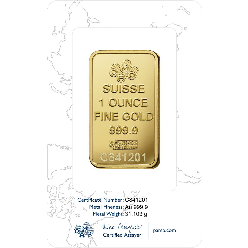 Rosa Gold Minted Bar - 1oz | PAMP