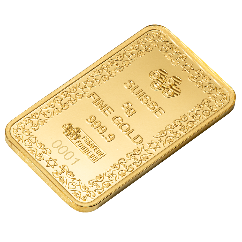 5g Pure Gold Bar - Star of David | PAMP