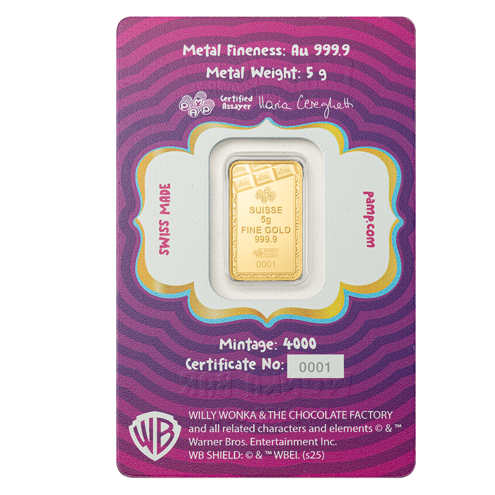 5g Pure Gold Bar - Wonka Chocolate | PAMP