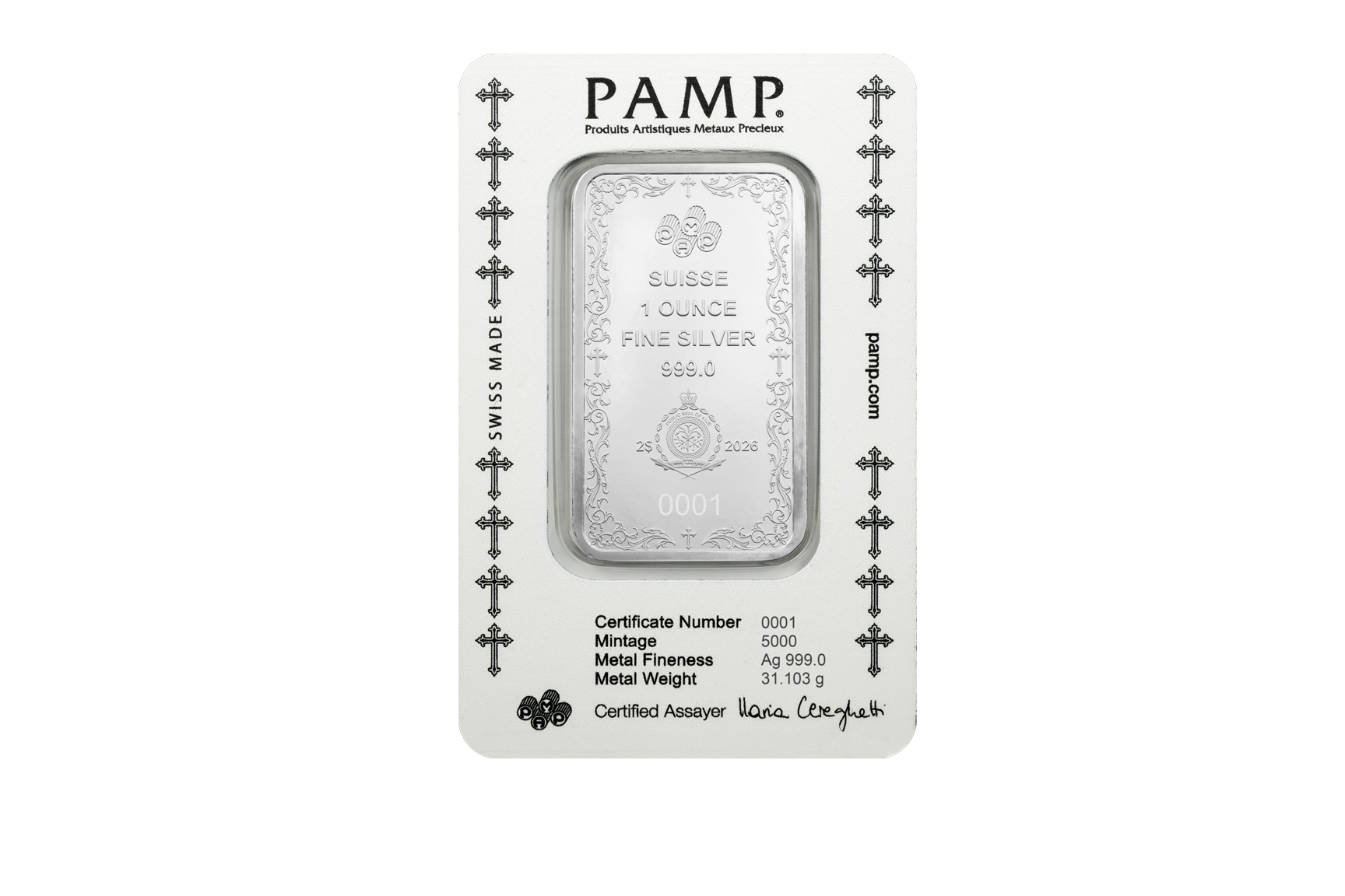 Cross of Christianity - 1oz Silver Bar | PAMP