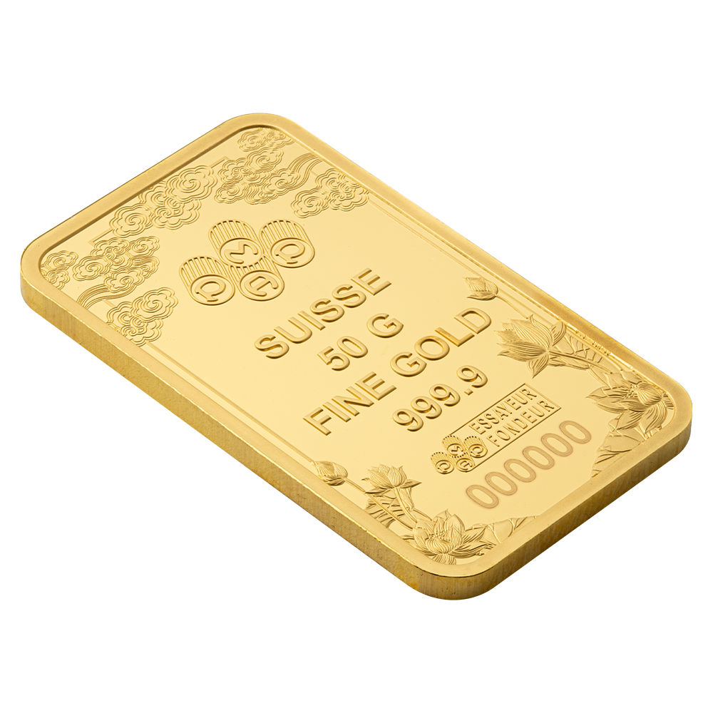Good Luck Yellow Dragon 50g Gold Bar | PAMP
