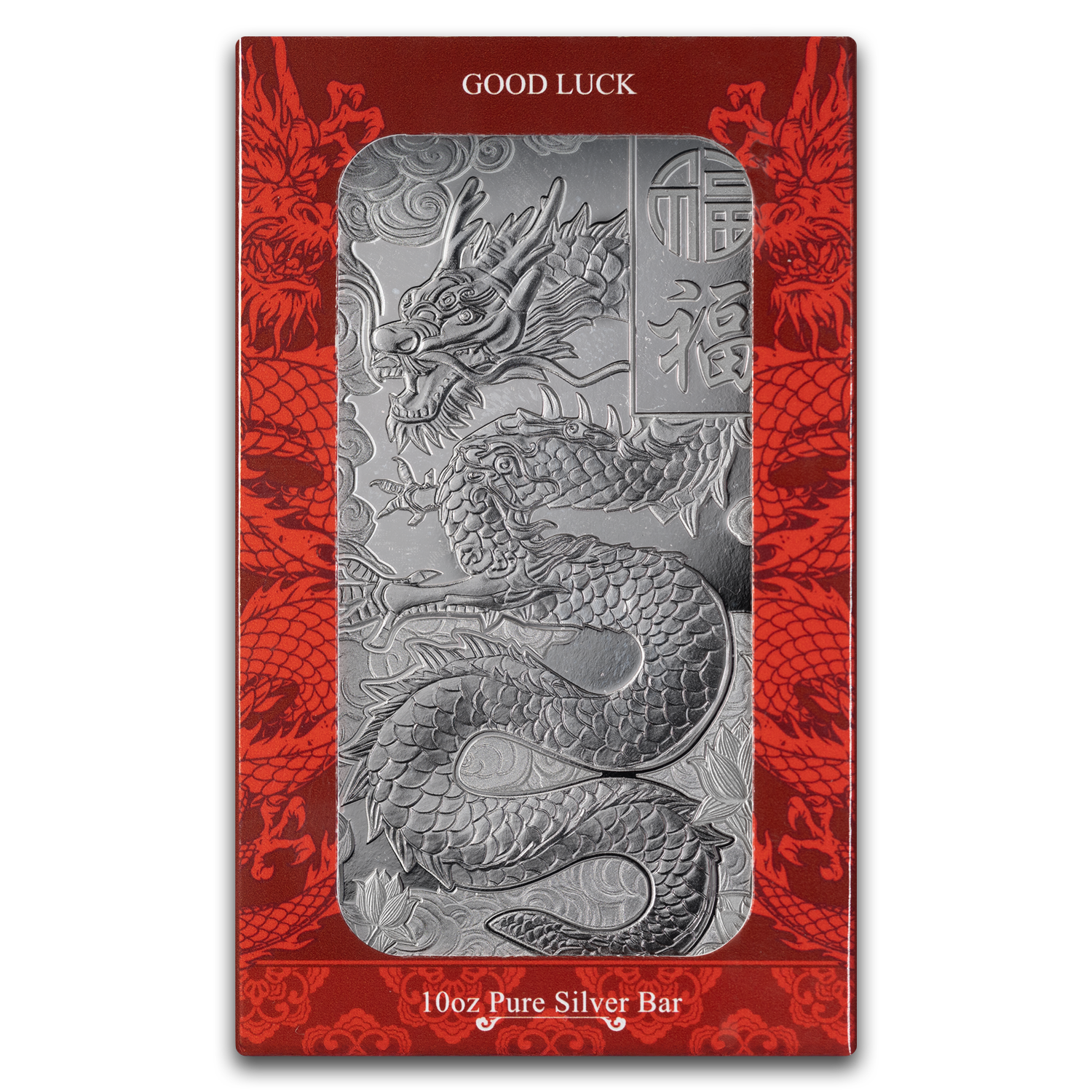Good Luck Yellow Dragon 10oz Silver Bar | PAMP