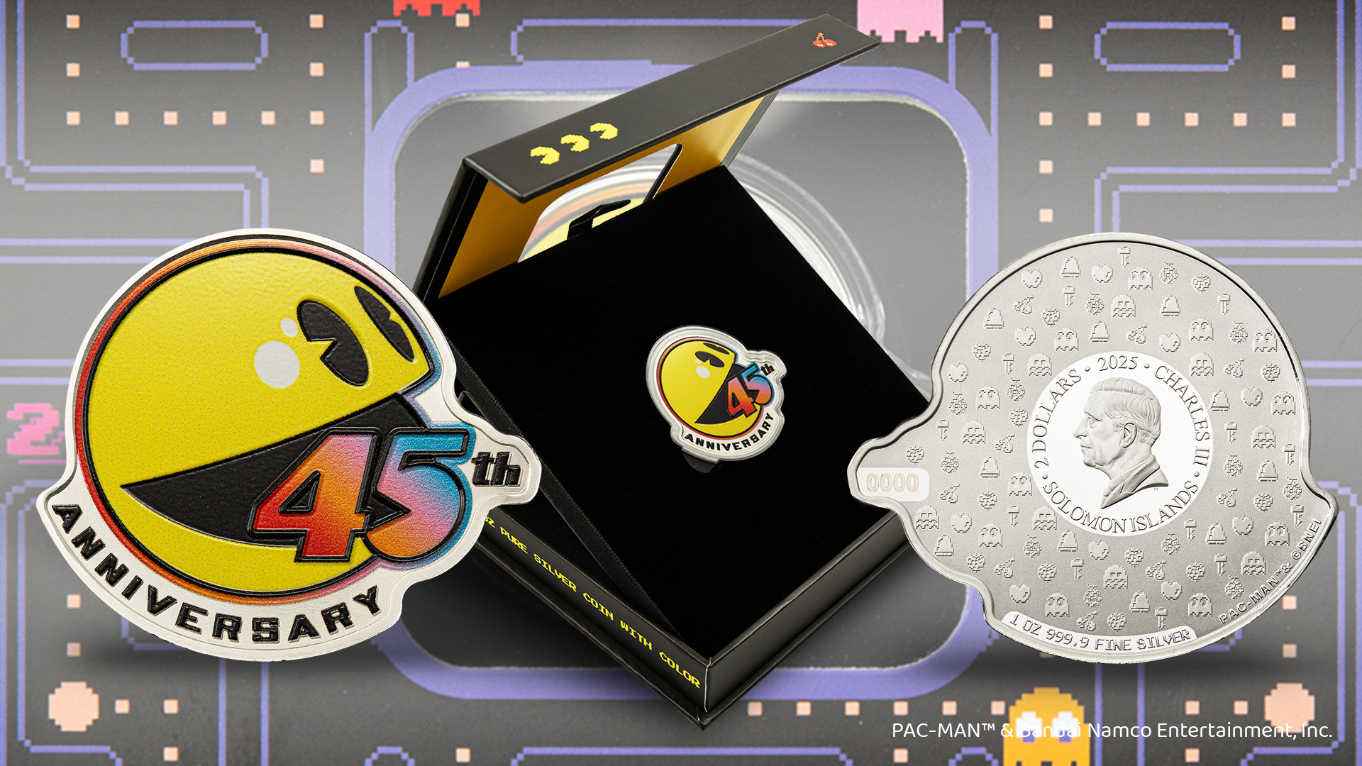 PAC-MAN™ 45th Anniversary 1oz Silver Coin | PAMP