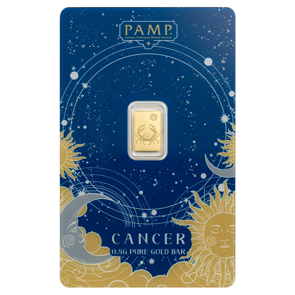 1/2g Gold Bar Zodiac Cancer | PAMP