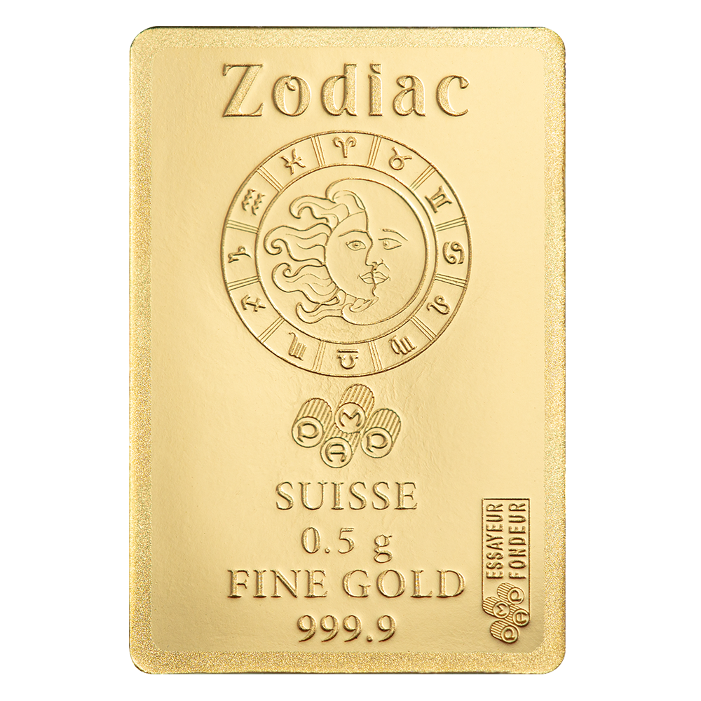 1/2g Gold Bar Zodiac Taurus | PAMP