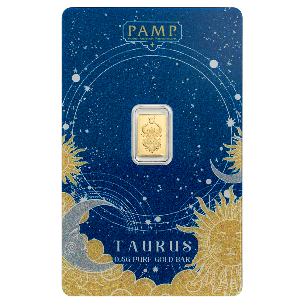 シンガポール金貨　　TAURUS   2グラム 1/2g Gold Bar Zodiac Taurus | PAMP