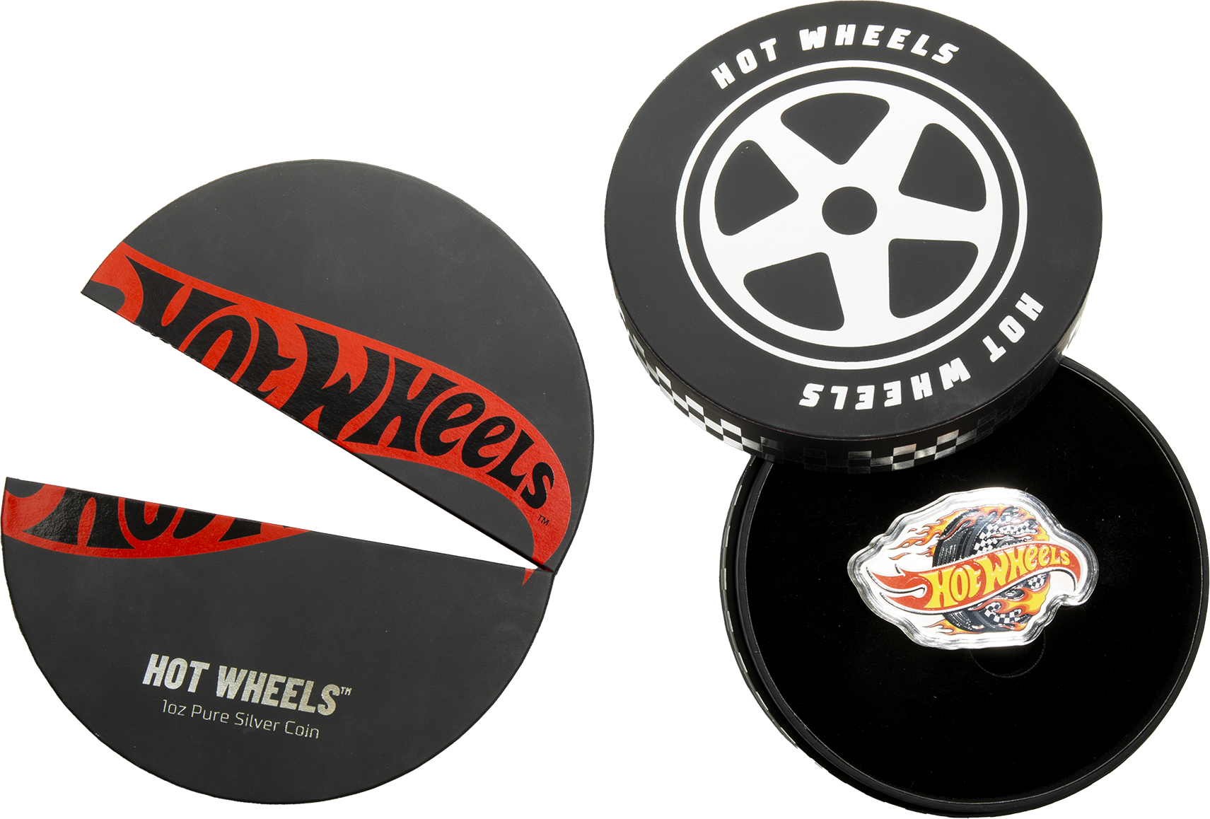 1oz Silver Coin Hot Wheels™ Burning Tire | PAMP