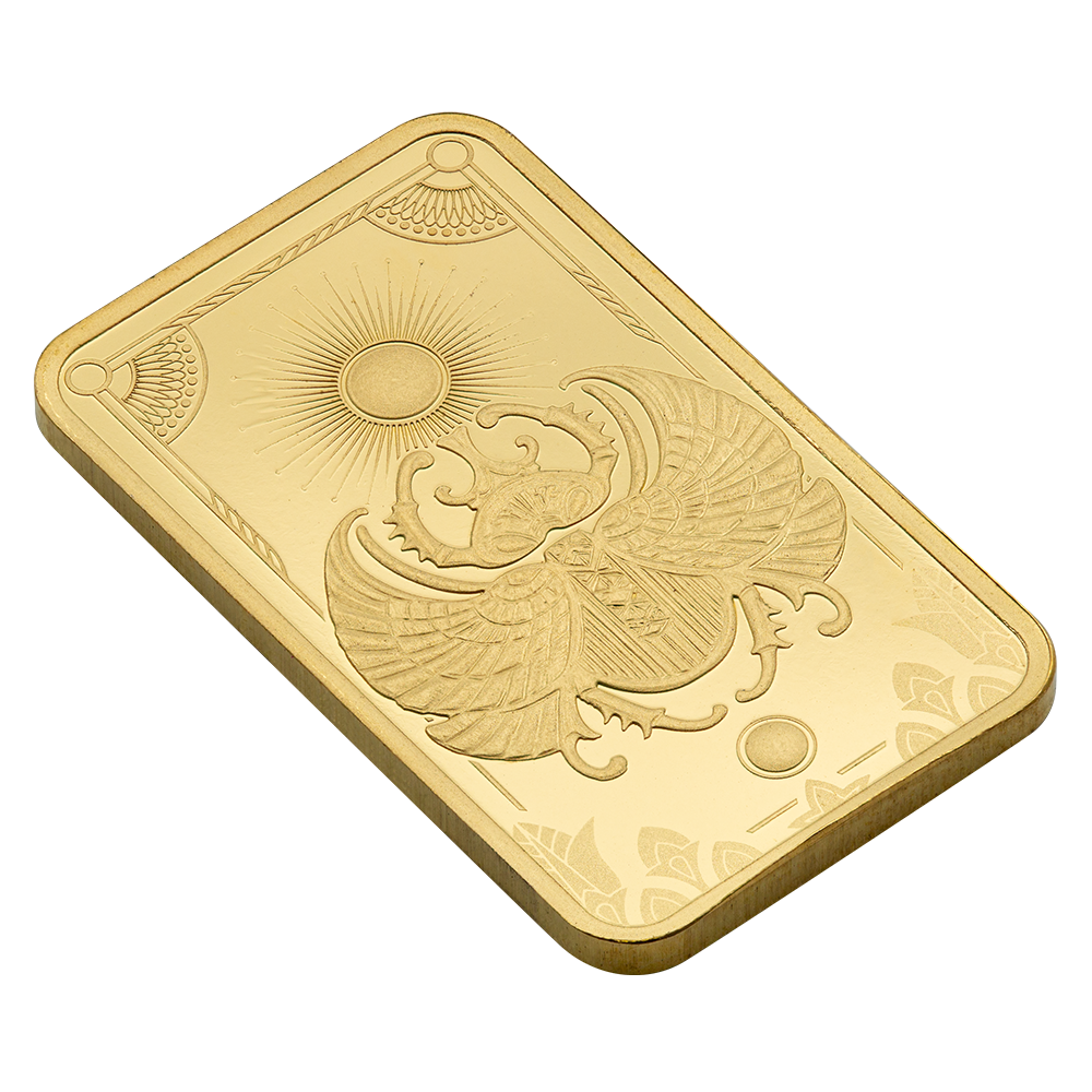 5g Gold Bar Good Luck Scarab | PAMP