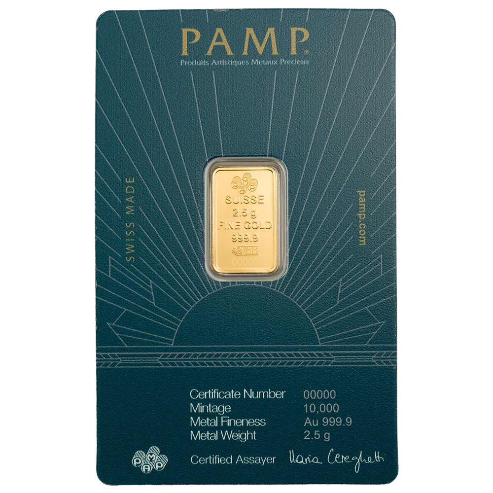 2.5g Gold Bar Lady of Liberty | PAMP