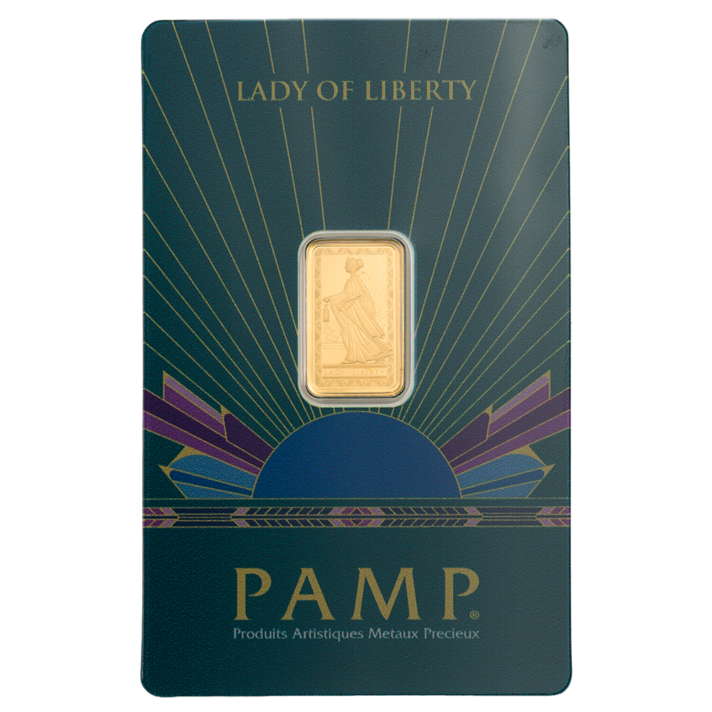 2.5g Gold Bar Lady of Liberty | PAMP