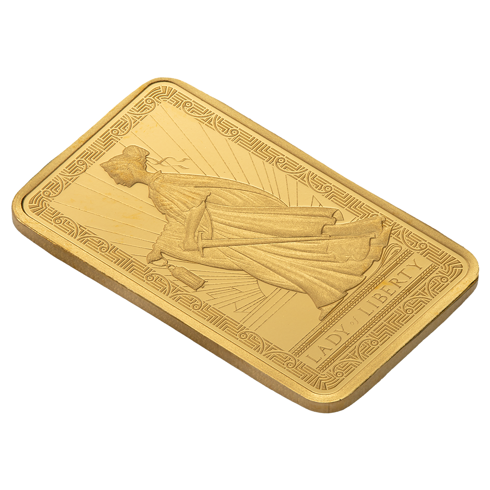 2.5g Gold Bar Lady of Liberty | PAMP