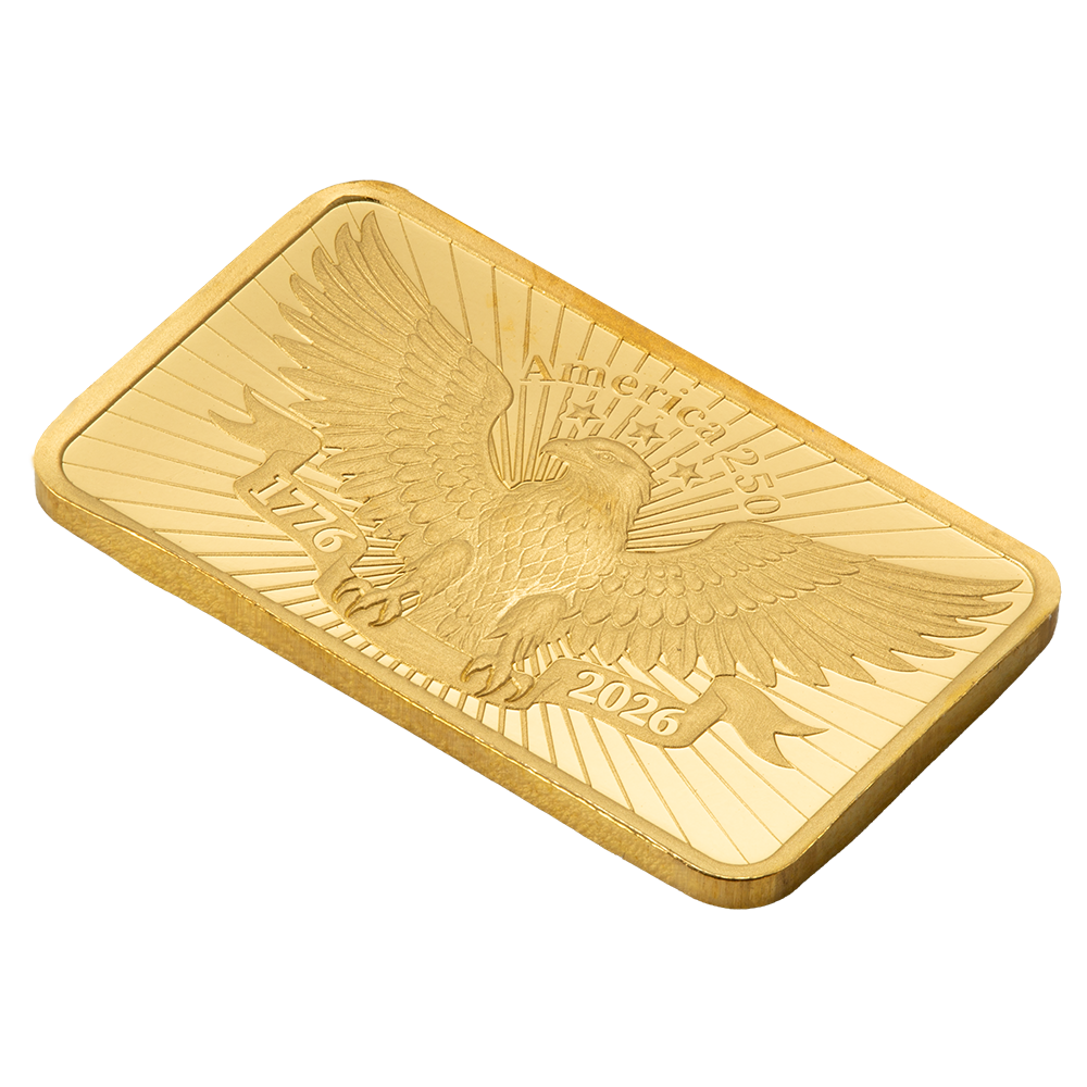 2.5g Gold bar 250th Anniversary of the United States | PAMP
