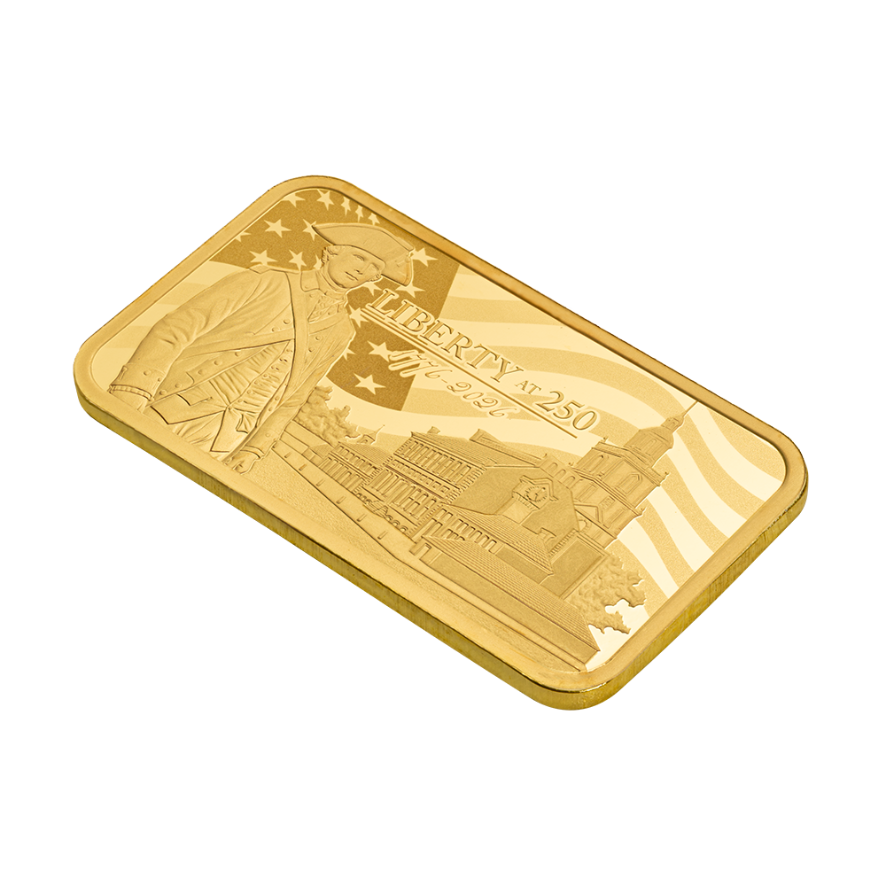 1oz Pure Gold Bar Liberty at 250 | PAMP