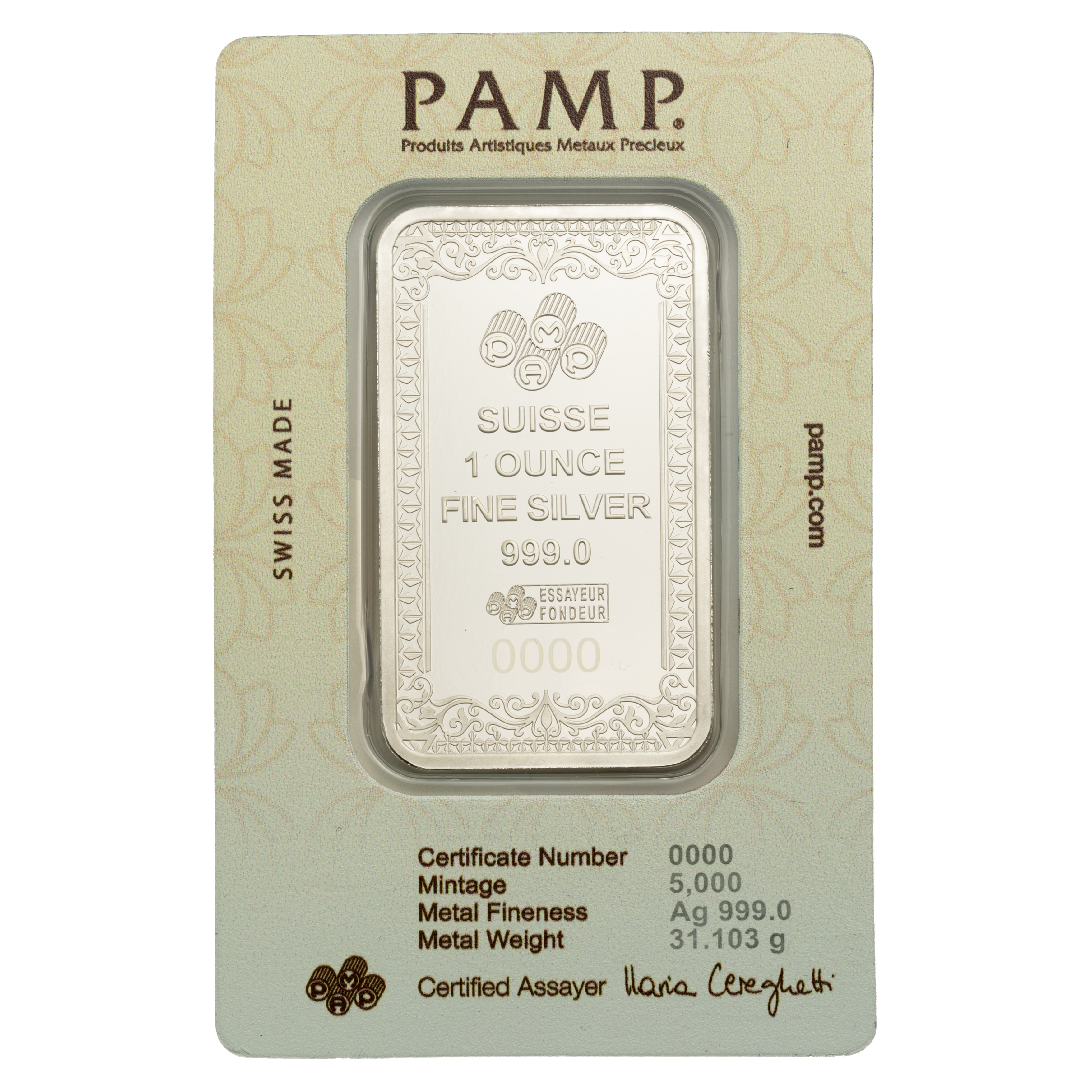 1oz Silver Bar Moses & Batya | PAMP