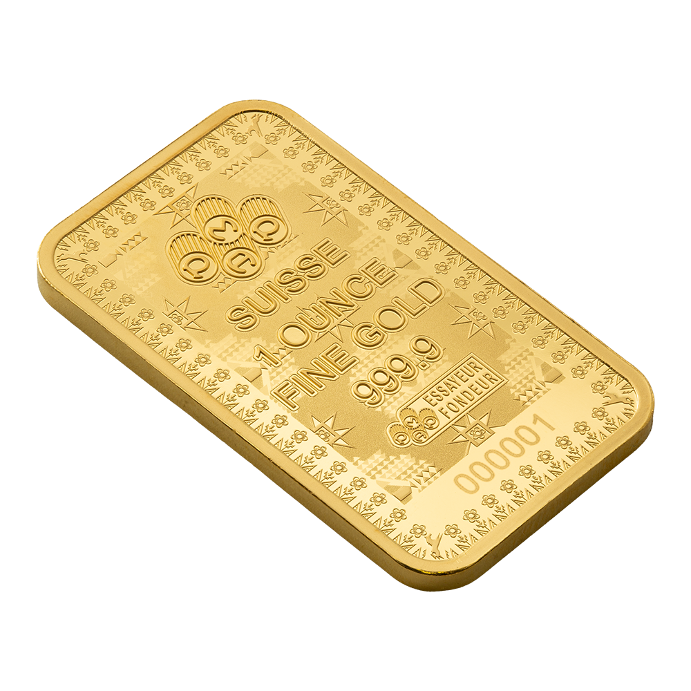 1oz Pure Gold Bar Reflections of Canada Rocky Mountain Cowboy | PAMP