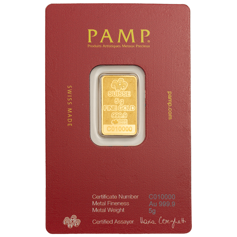 5g Pure Gold Bar Arabian Camel (with pendant frame) | PAMP