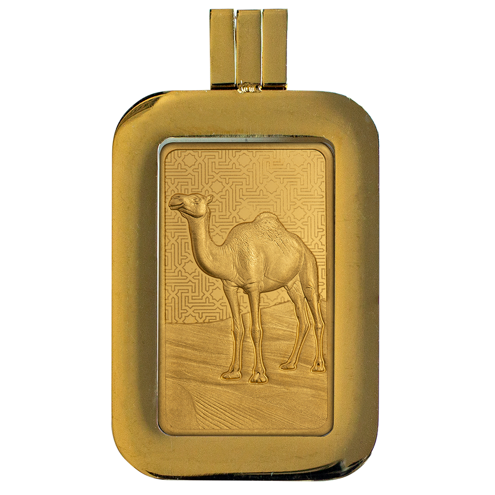 5g Pure Gold Bar Arabian Camel (with pendant frame) | PAMP