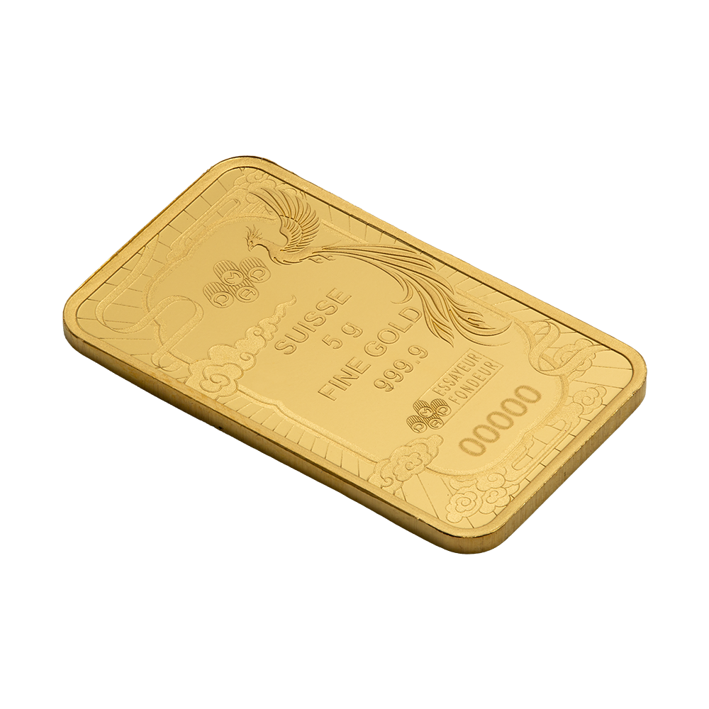 5g Pure Gold Bar Good Luck Phoenix | PAMP