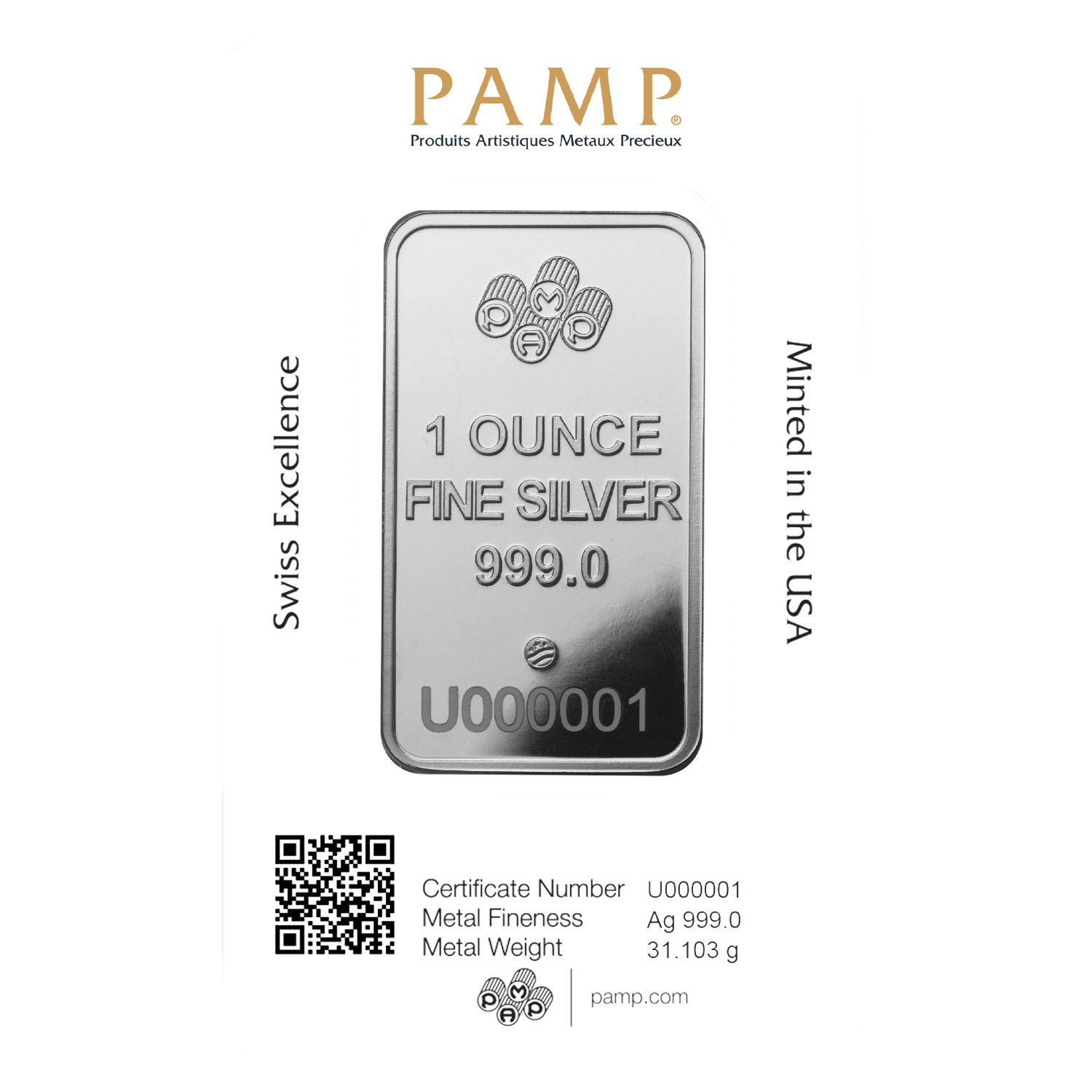 1oz Pure Silver Bar PAMP Lady Fortuna™ | PAMP